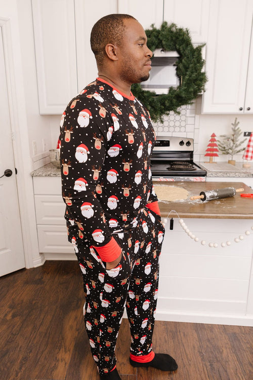 Baby Kids Bamboo Pajamas — Snow Ho Ho Men's Pants — Image 17