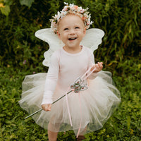 Baby Kids Bamboo Pajamas — Ballet Pink Tulle Tutu Dress - Long Sleeves — Image 1