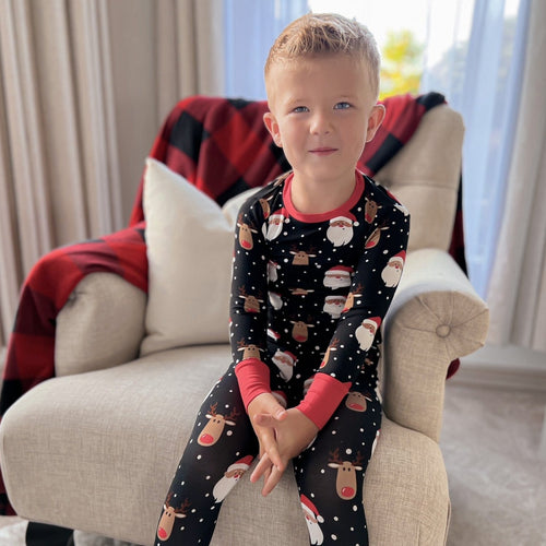 Bums & Roses - Baby & Kids Bamboo Pajamas - Snow Ho Ho Two-Piece Pajama Set - Image 30