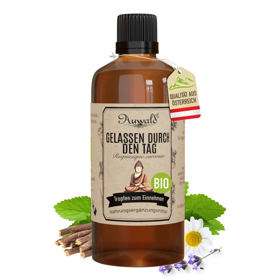 Auwald Gelassen durch den Tag Tropfen BIO 100ml (Tinktur, Essenz, Auszug, Extrakt)